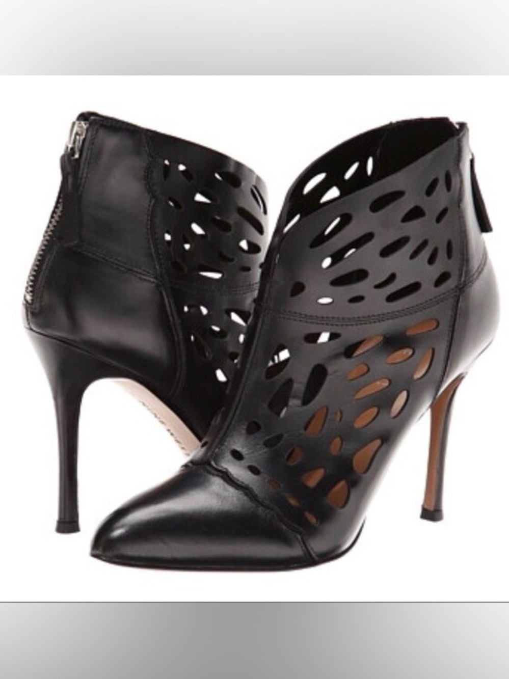 Nine West Darenne Cutout Stiletto Booties- Black 8
